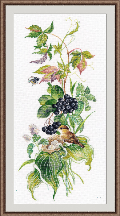 Набор для вышивания «Овен» 1014 " Гнёздышко" 18*44 см.