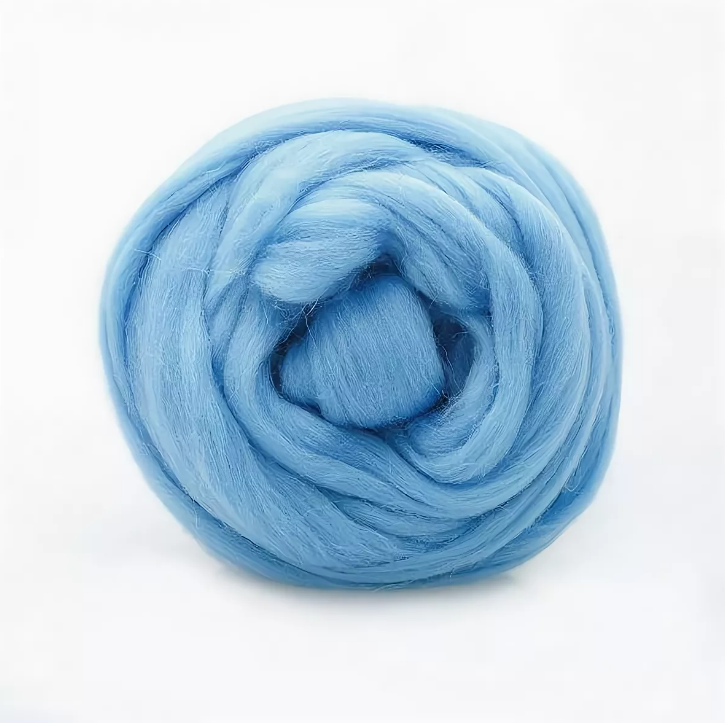 Полутонкая шерсть 100 г * 5 шт 0005 - голубой