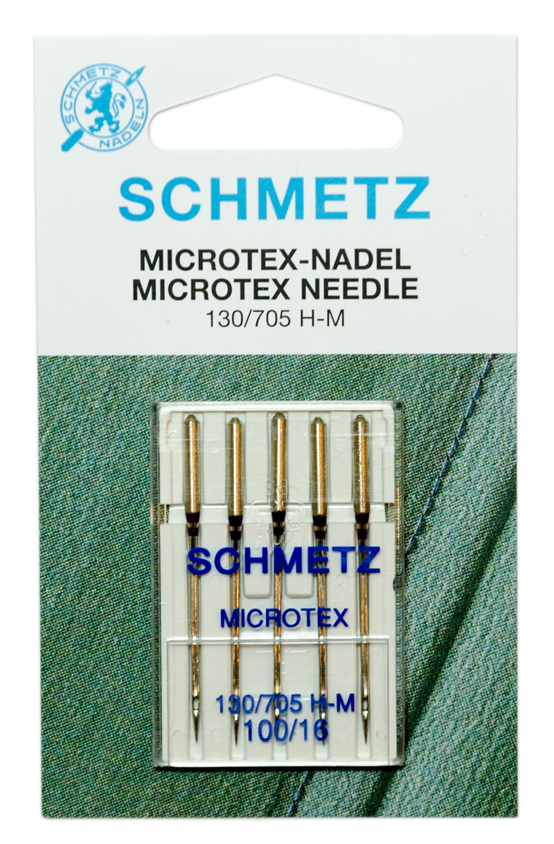 Иглы микротекс 130/705H-M № 100/16, 5 шт. Schmetz 0702285  (особо острые)