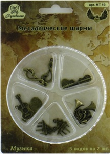 Металлическая подвеска-шарм "Рукоделие" MT 19"Музыка"