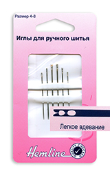 Иглы ручные "Hemline" 216.48 для легкого вдевания,6 шт.