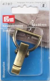 Карабин  цв. состаренной латуни почищенной 30х50 мм,