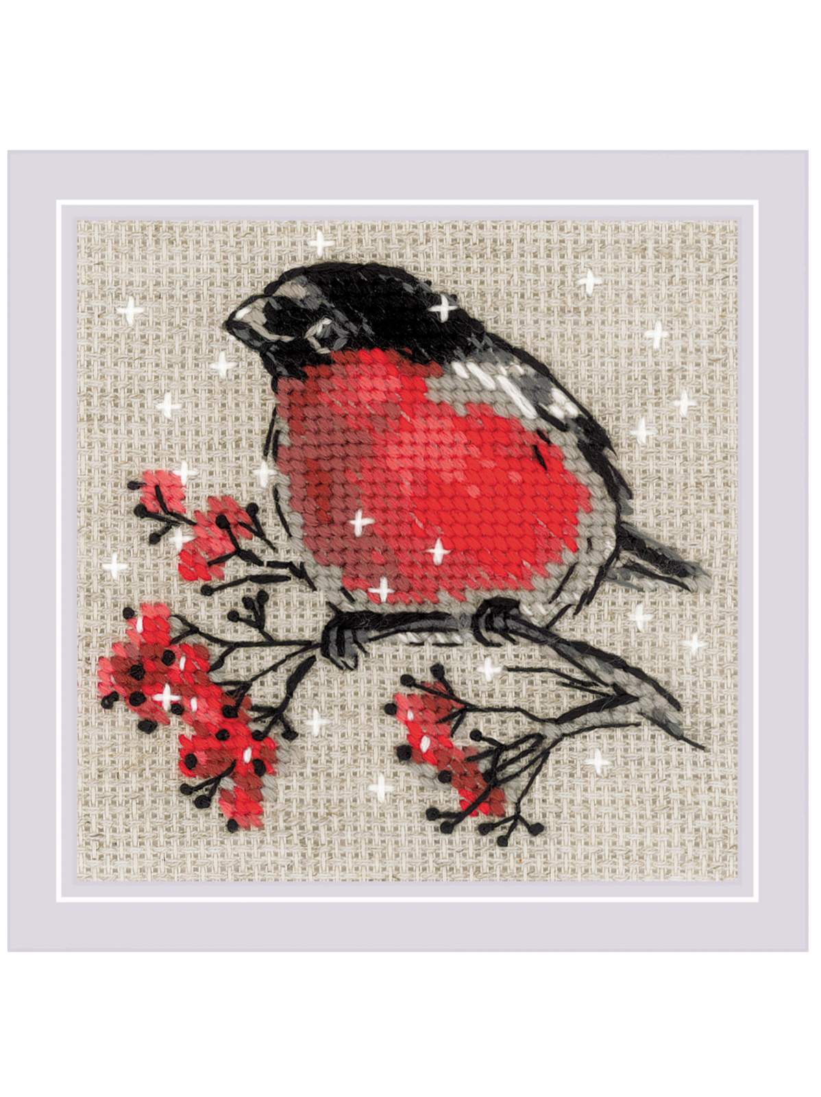 Набор для вышивания «Риолис» 2132 Зимний гость 10*10 см