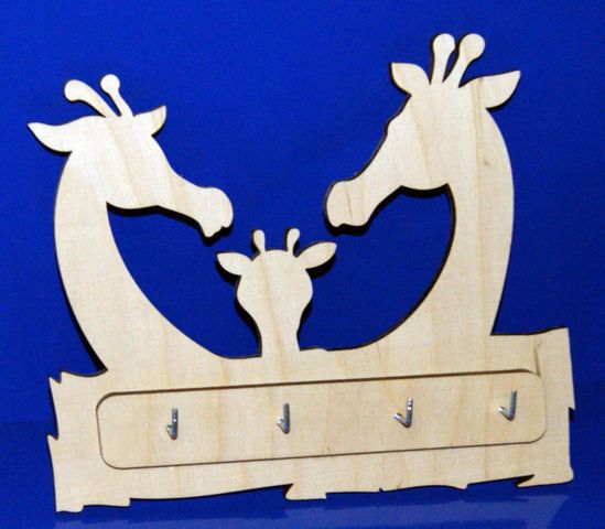 Вешалка Жирафы 23х20см 6 мм