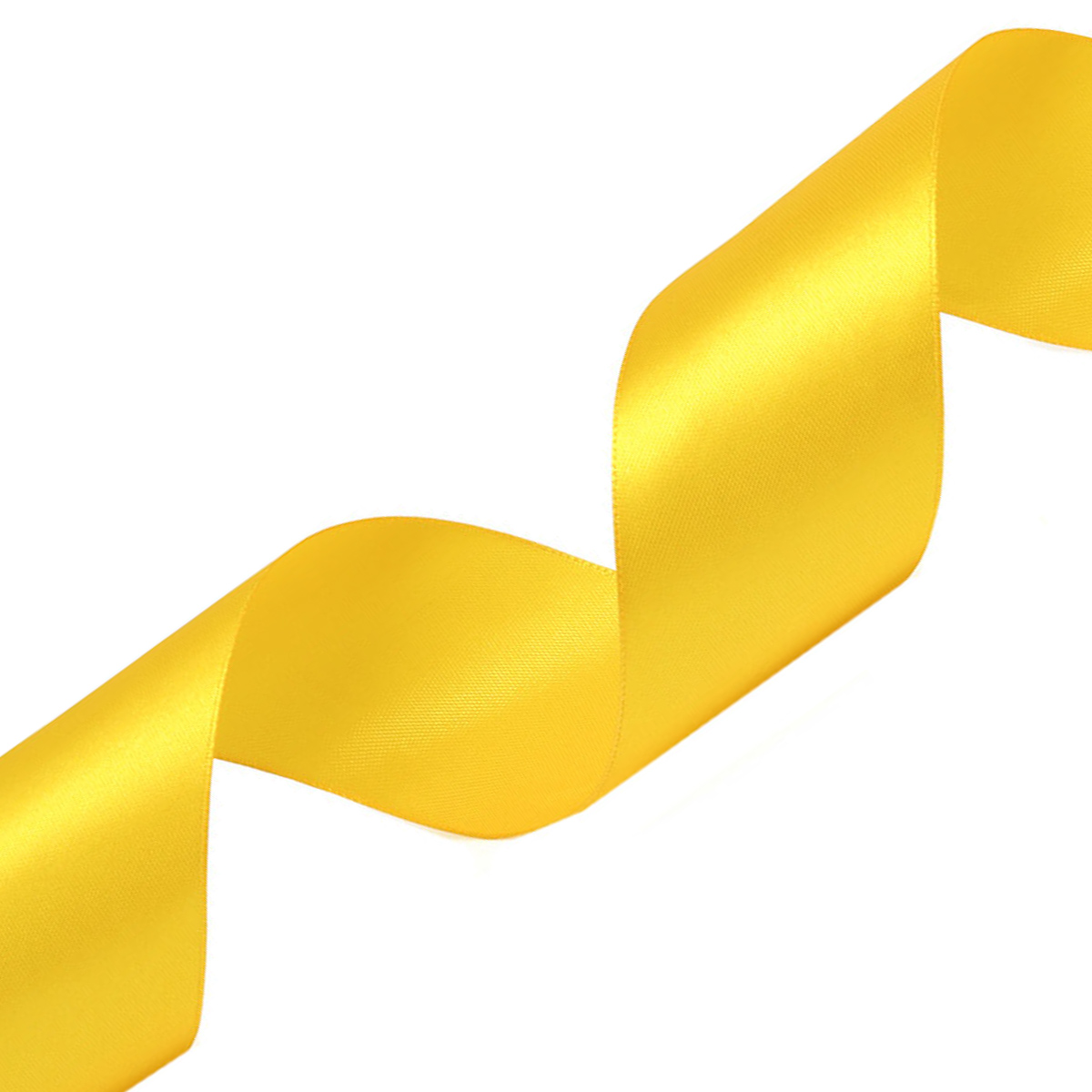 Лента атласная 5,0 см х 22,86 м цв.040 темно-желтый 