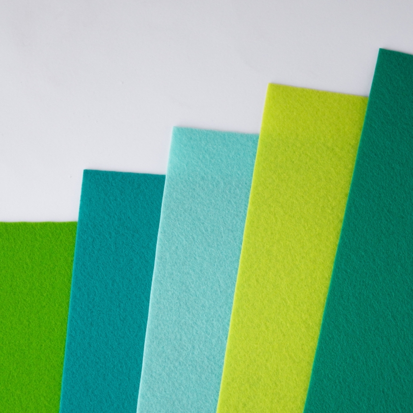 Набор декоративного  фетра FSR1.2 (N5)-10 1,2мм; 22см х 30см (5 листов, 5 цветов)