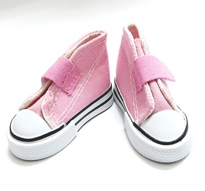 Кеды для кукол на 1.лип. , размер по подошве 7,5см*выс.4,5см., пара, цв.роз.