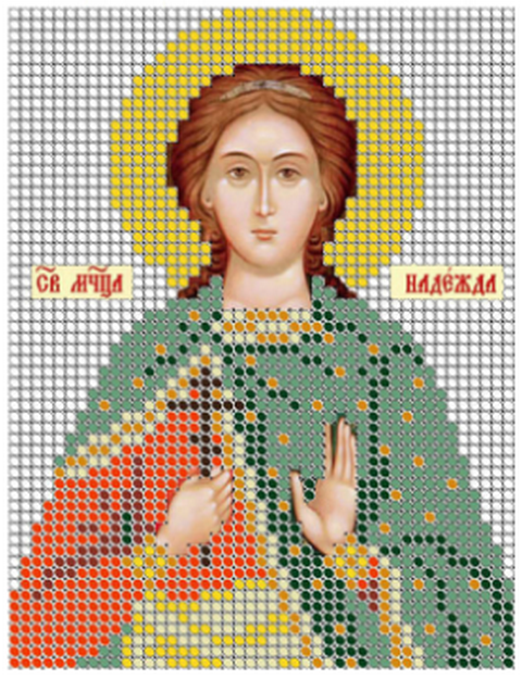 Лен с нанесенным рисунком "Золотой Восход" КИ-016 Надежда