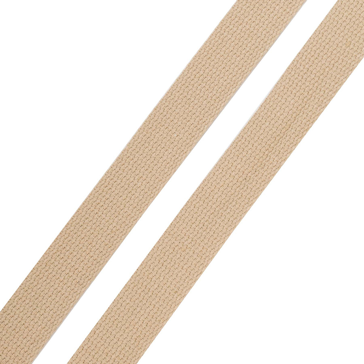 3Al357 Стропа ременная матовая, имитация хлопка (100%п/э) 26мм*100м(15 светло-бежевый)