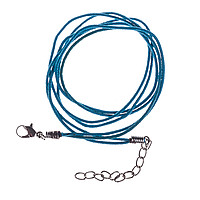 Шнур вощеный с замком "Zlatka" JF-010/184 цвет голубой