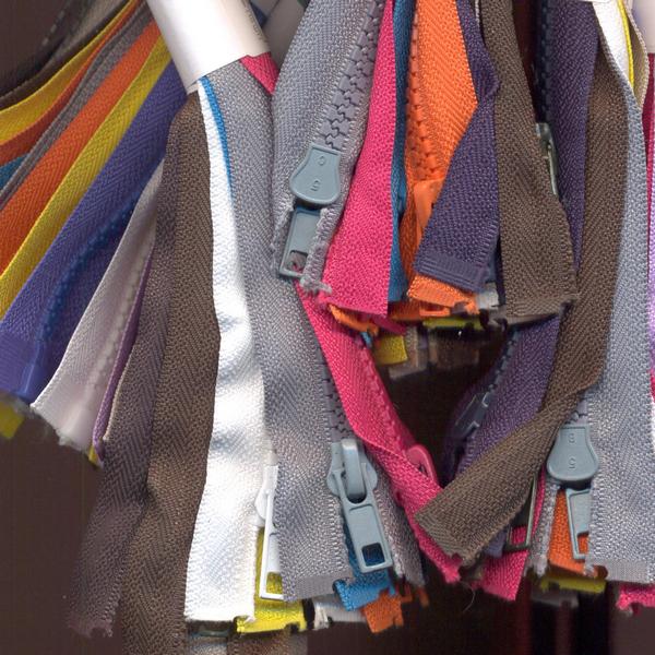 Молния тракторная тип 5 с 1 бегунком, 70 см, 10 шт/упак, цветные