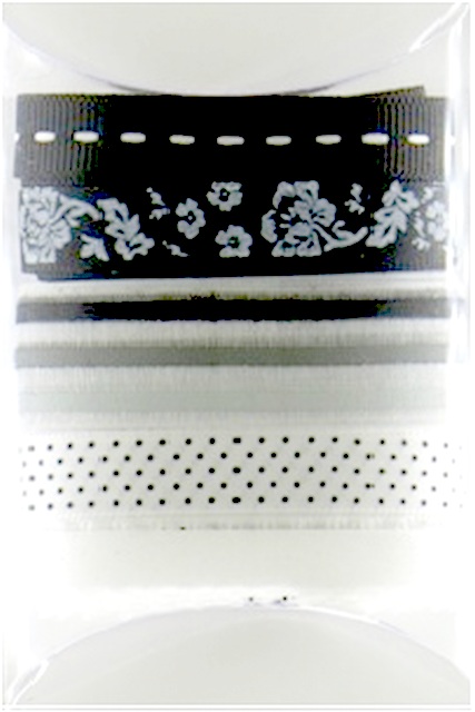 Тесьма в полиэт-упак «Рукоделие» RS38 Черный и белый 5 шт.х 0,9 м