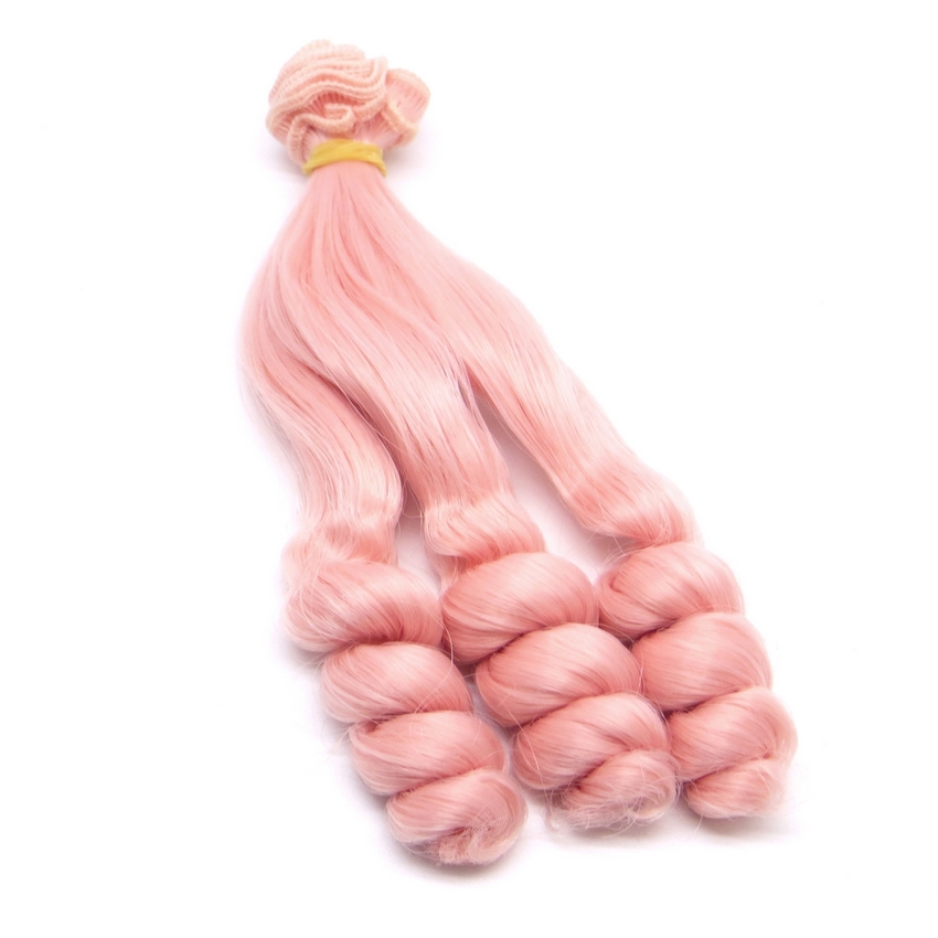 Трессы - кудри для кукол TRK-01/15-003 "Рукоделие" 15 см х 100 см (цвет: загорелая роза)