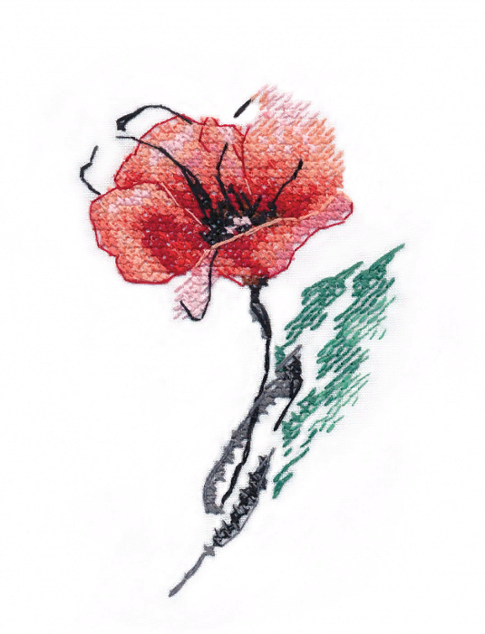 Набор для вышивания «Овен» 1419 Мак,7*11 см