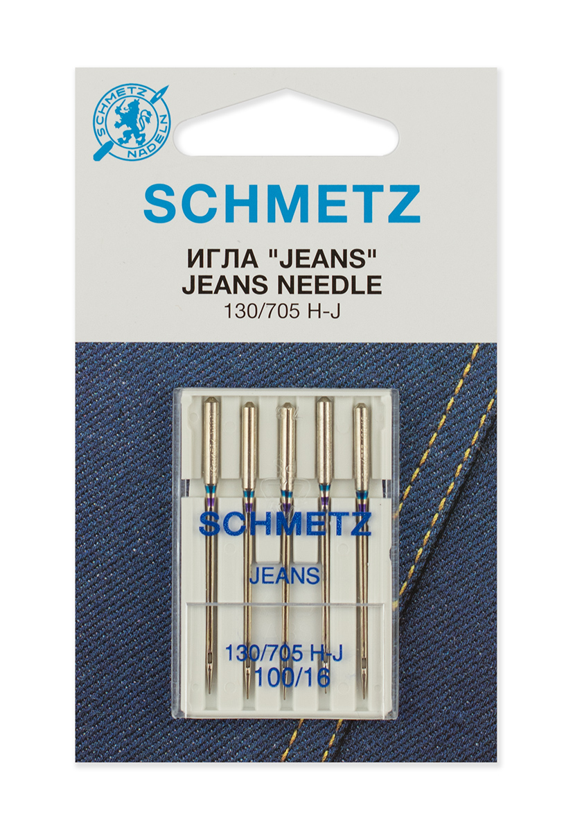 Иглы для джинсы 130/705H-J № 100/16, 5 шт. Schmetz 0701237