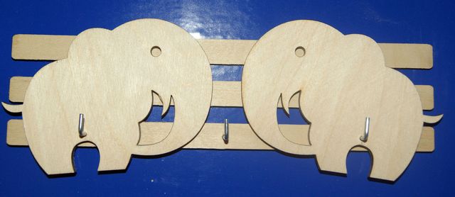 Вешалка 3 крючка Слоники 20х10