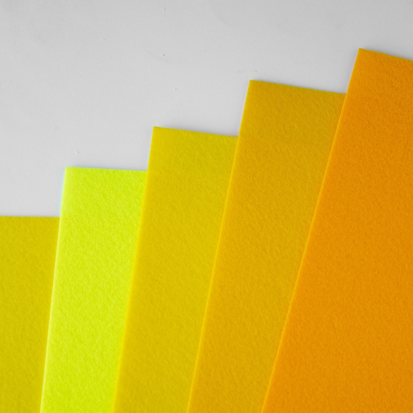 Набор декоративного  фетра FSR1.2 (N5)-03 1,2мм; 22см х 30см (5 листов, 5 цветов)