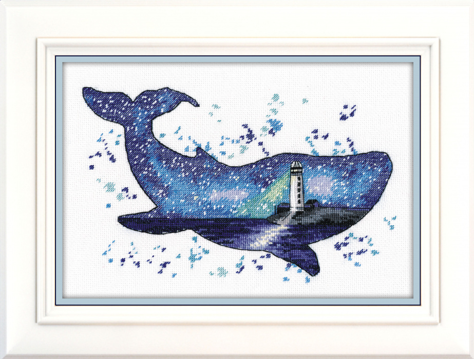 Набор для вышивания «Овен» 1039 "Мир животных, Кит" 25*17 см.