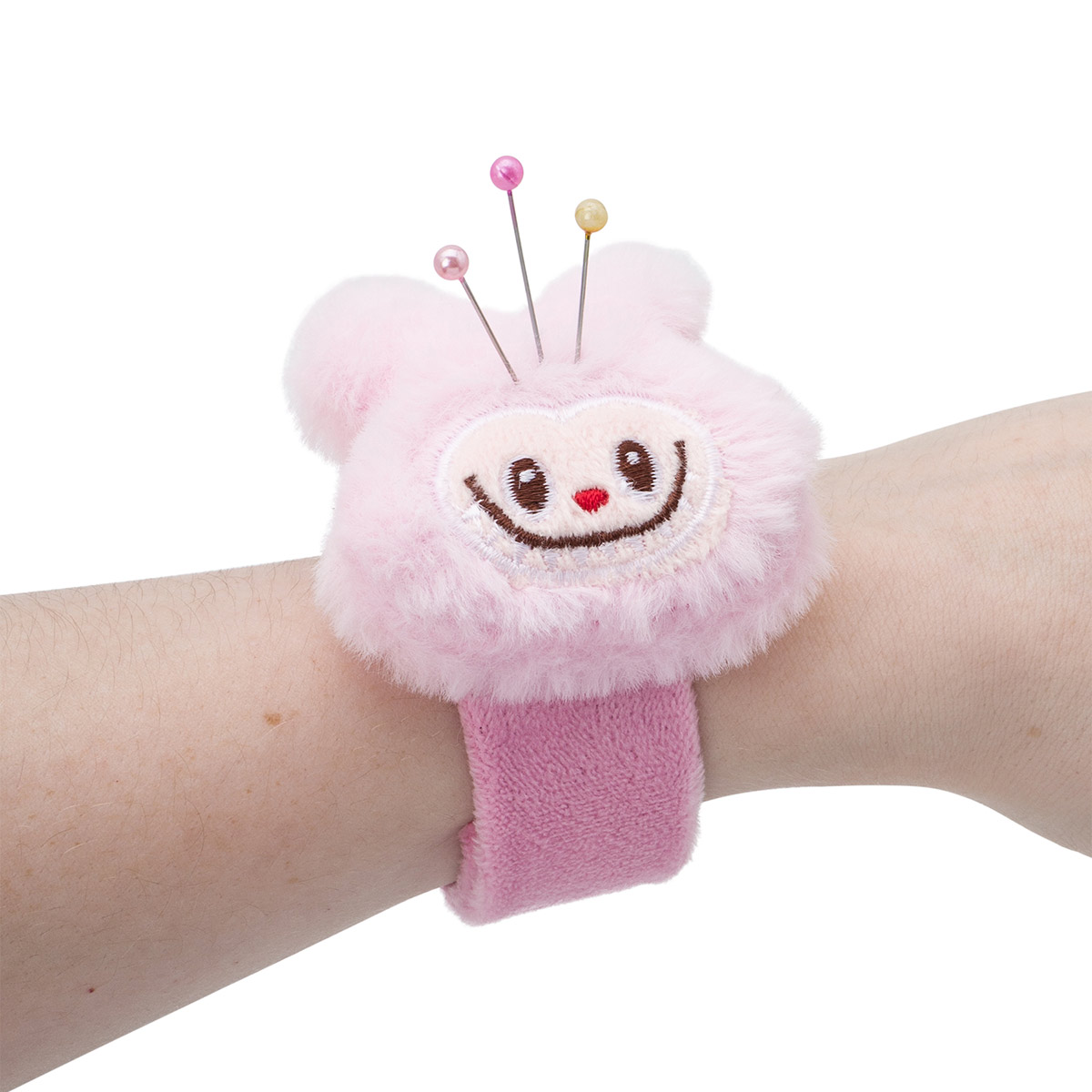 5 Браслет игольница монстрик розовый, 24см