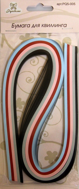 Бумага  для квиллинга "Рукоделие" 100 полос/упак. 5мм ширина PQ5-005