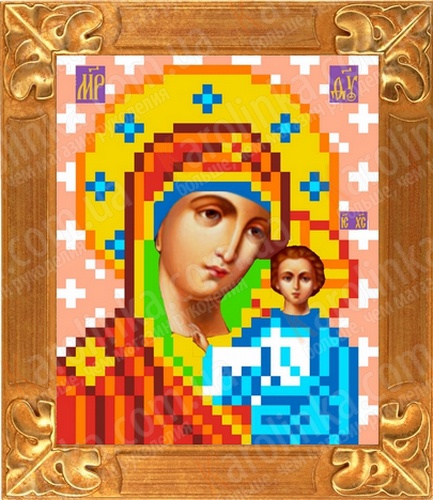 Рисунок-схема на ткани «Каролинка» КБИ 6023 Казанская Икона Божией Матери
