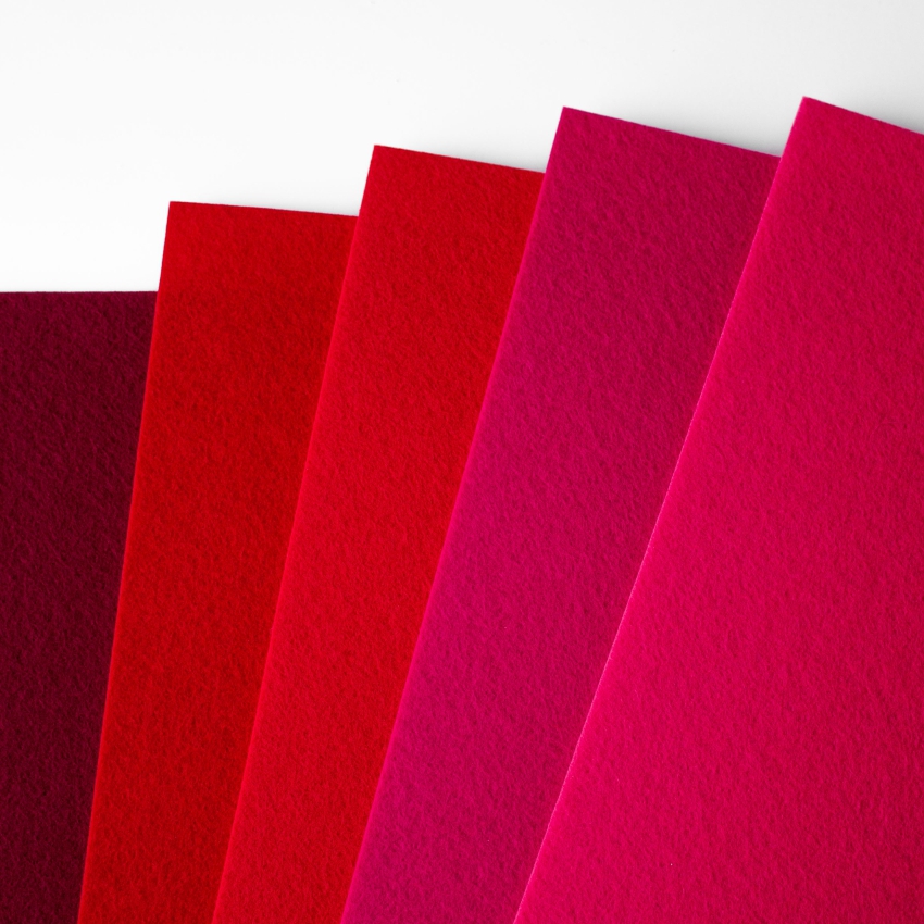 Набор декоративного  фетра FSR1.2 (N5)-07 1,2мм; 22см х 30см (5 листов, 5 цветов)