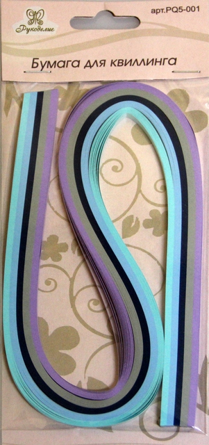 Бумага  для квиллинга "Рукоделие" 100 полос/упак. 5мм ширина PQ5-001