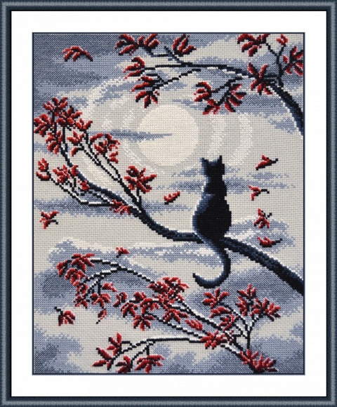 Набор для вышивания «Овен» 865 " Лунный кот",23*29 см.