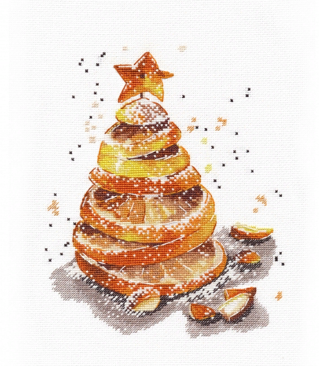 Набор для вышивания «Овен» 1448 "Апельсиновая елочка" 17 х 22см