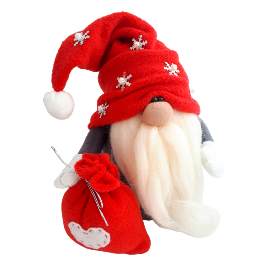 Набор для изготовления игрушки Ваниль ГИП-03 "Новогодний гном", 22 см