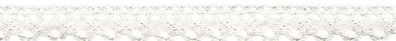 Кружевная лента "Gamma"  HVK-01 12 мм, 3 м №001 белый
