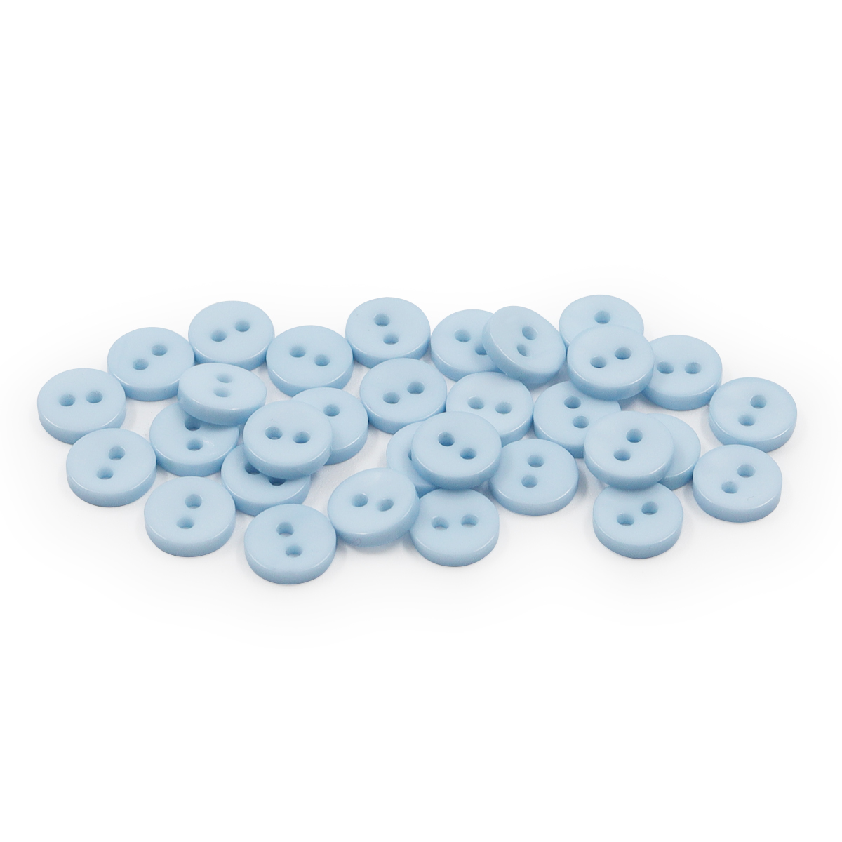 NE74 Пуговицы 14L(9 мм) 2 прокола,пластик(Blue 1) ,  144шт.