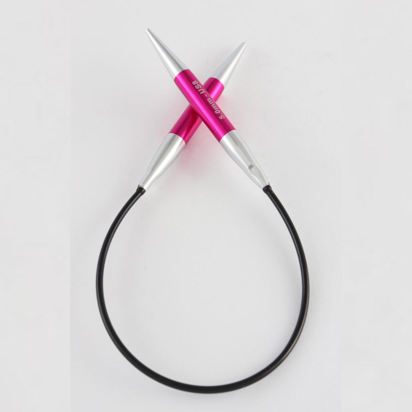 Спицы алюминиевые круговые Zing KnitPro, 22,5 см, 5,00 мм 47090