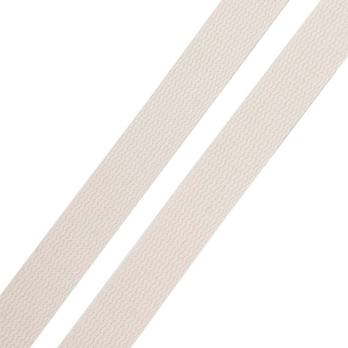 3Al357 Стропа ременная матовая, имитация хлопка (100% пэ) 26мм*100м(05 молочный)