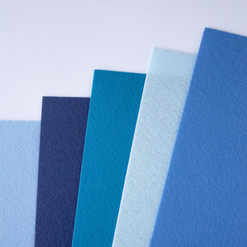 Набор декоративного  фетра FSR1.2 (N5)-02 1,2мм; 22см х 30см (5 листов, 5 цветов)