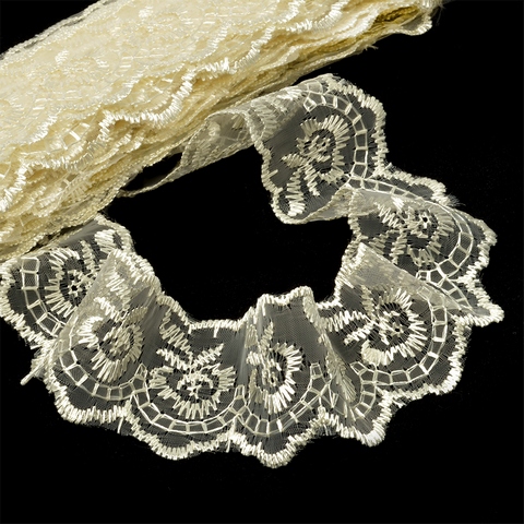 Кружево капрон арт.TBS.30010 шир.45 мм/9,14 м, №084 бежевый