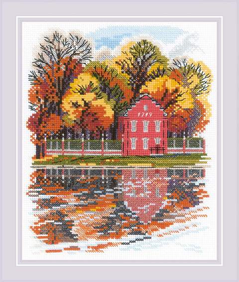 Набор для вышивания «РИОЛИС» 1759 Усадьба Кусково. Голландский домик 18*22 см