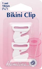 Застежка для бикини "Hemline" 1 набор 19 мм белый