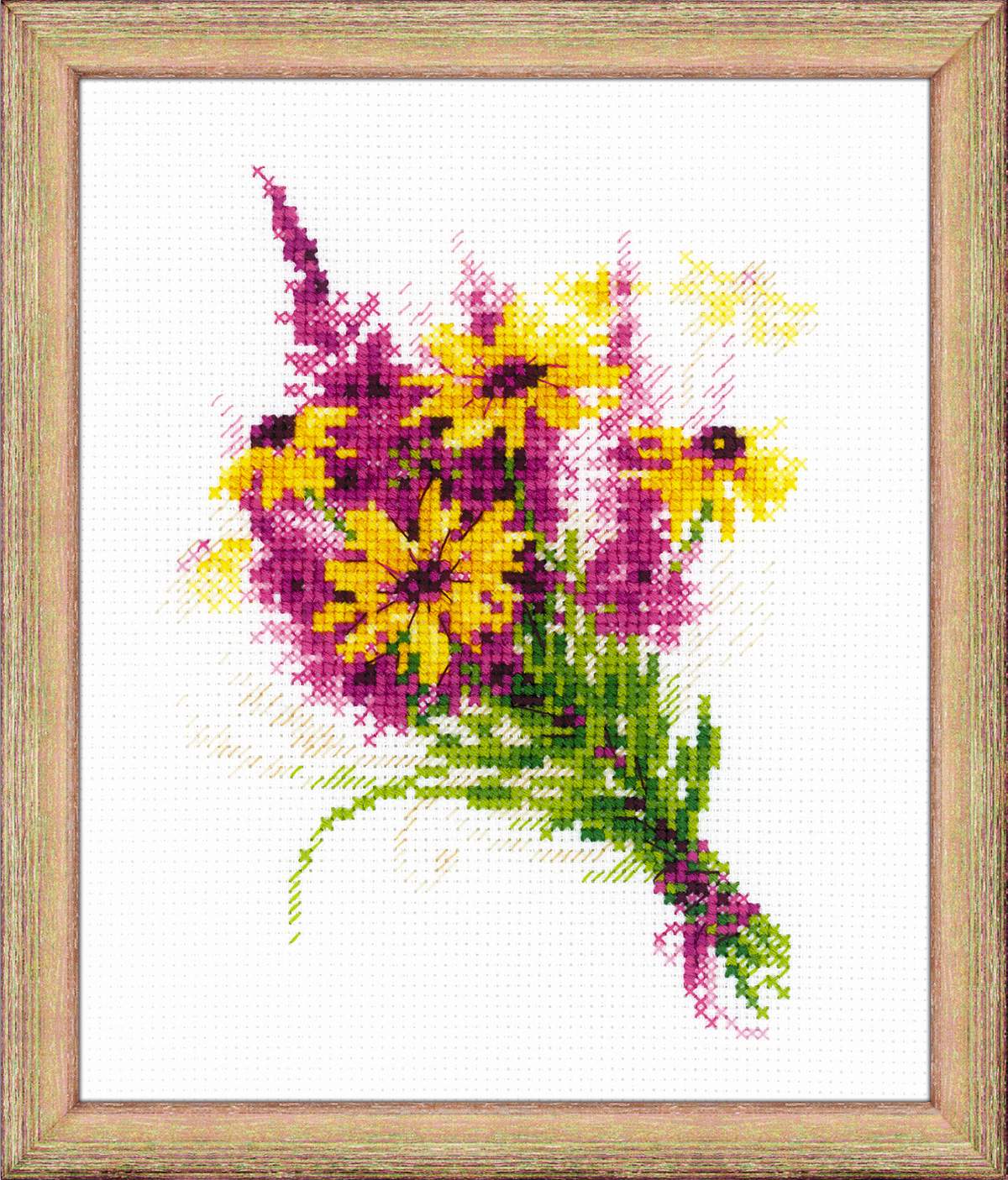 Набор для вышивания «Сотвори Сама» 1577 Букетик с рудбекией 15*18 см