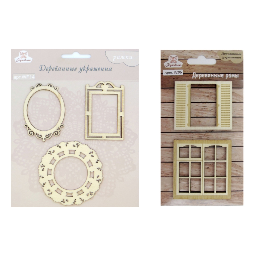 Набор для творчества NT-80 "Рукоделие" Деревянные украшения