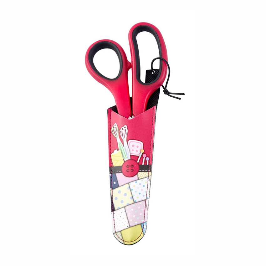 Ножницы портновские профессиональные, 21,5 см, Арт B4850/красные 