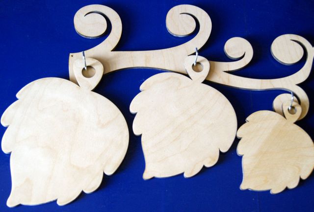 Набор досок Листочки с веткой (28, 24, 18 см)