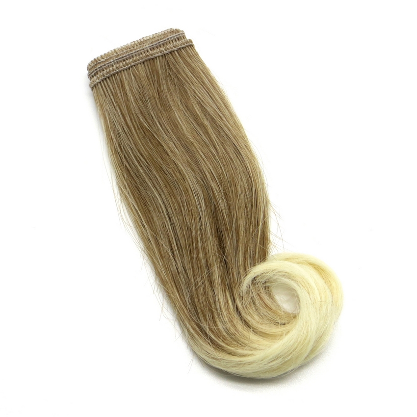 Трессы - кудри для кукол TRK-03/15-009 "Рукоделие" 15 см х 100 см (цвет: русый / ваниль)