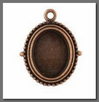 Основа MFB-03 "Zlatka" 1,8х2,3 см 10 шт. под античную медь