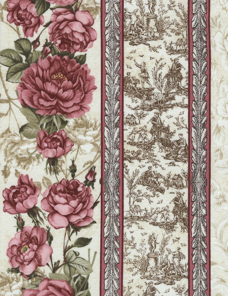 Ткань Timeless Treasures 100% хлопок, ширина 110 см, Paris-C3786-Cream