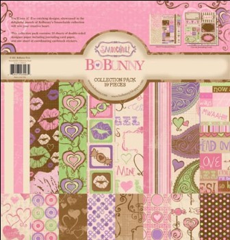 Набор коллекционной бумаги  для скрапбукинга Bo Bunny "Smoochable" 