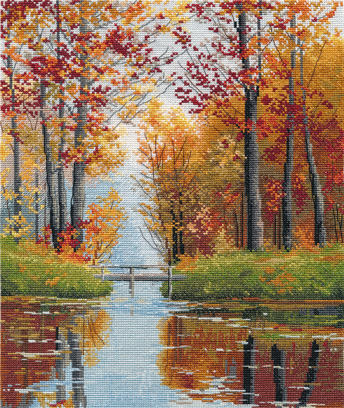 Набор для вышивания «Овен» 1642 "Осень наступила" 23×30 см