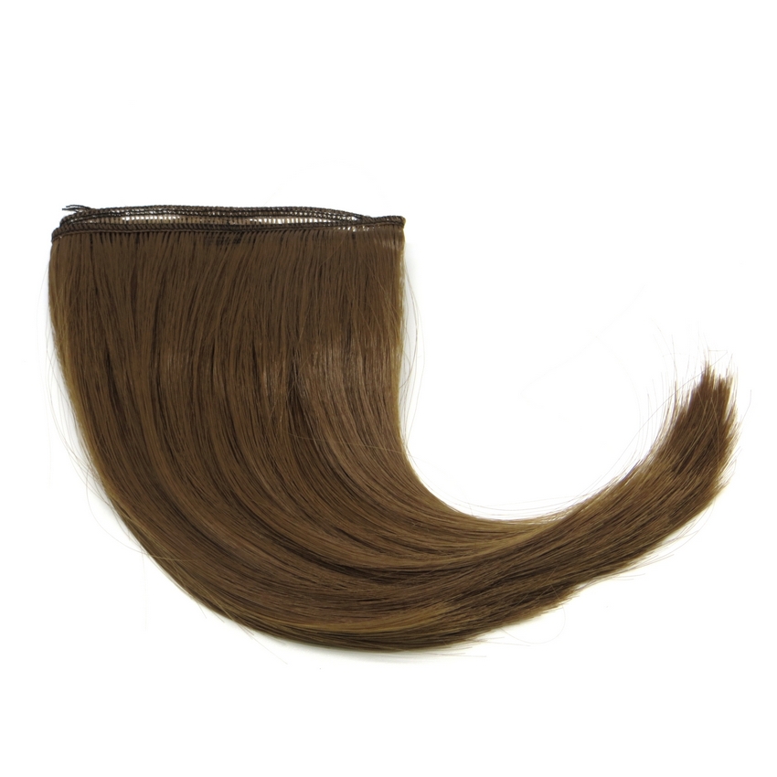 Трессы прямые для кукол TRP-02/15-008 "Рукоделие" 15 см х 100 см (цвет: ореховый)