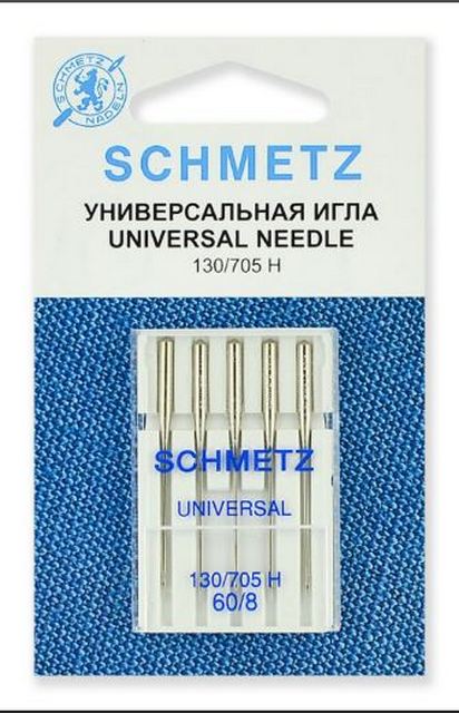 Иглы стандартные 130/705 H № 60, 5 шт. Schmetz 0701016