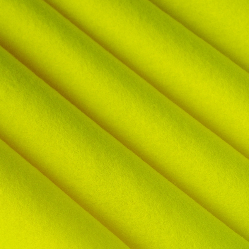 Набор декоративного фетра, 1,00 мм; 22 см х 30 см (5 листов, неоновый желтый)